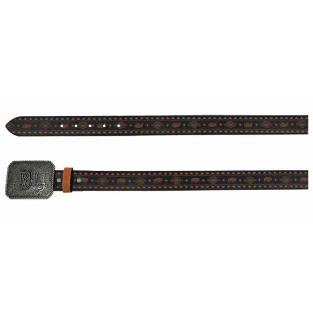 NEW RED DIRT HAT COMPANY men's tapered belt in black/brown